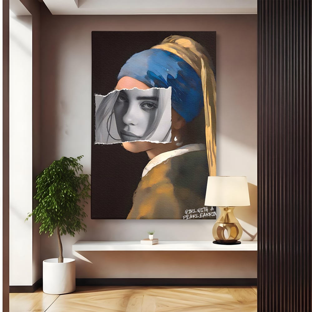 Tablou canvas cu tablou canvas portret feminin modern, fara rama, pe sasiu de lemn